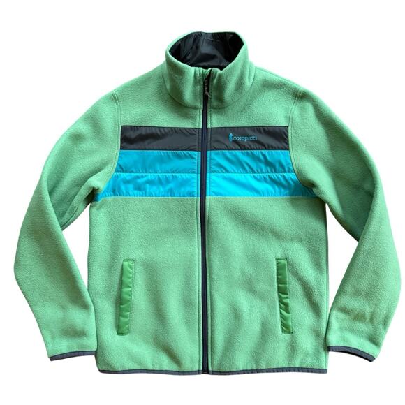 Cotopaxi Teca Fleece Full-Zip Jacket Women’s Medium Kelp Green Stripe Excellent - Picture 1 of 5
